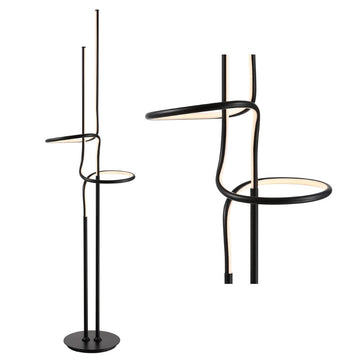 Sketch 64" Minimalist Dimmable Metal Integrated LED Floor Lamp - JONATHAN Y